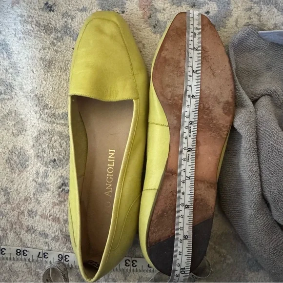 Vintage Enzo Angiolini liberty Lime Green Loafers flat leather size 9 - Picture 9 of 10
